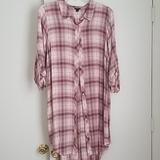 Torrid Dresses | Hi Low Shirt Dress | Color: Pink/Gray | Size: 2x