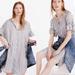 Madewell Dresses | Madewell Courier Ruffle -Sleeve Shirtdress | Color: Silver | Size: M