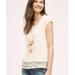 Anthropologie Tops | Anthropologie Everleigh Lace Tunic Top Size Medium | Color: Cream | Size: M