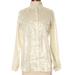 J. Crew Tops | J. Crew Glamorous Shimmery Gold Beige Cotton Long Sleeve Button-Down Shirt Sz 4 | Color: Gold/Tan | Size: 4