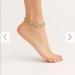 Free People Jewelry | Free People Sol Beaded Shell Anklet | Color: Tan | Size: Os