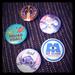 Disney Accessories | Lot Of 5 Disney & Pixar Mini Buttons | Color: Purple/Black | Size: Osbb