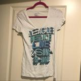 American Eagle Outfitters Tops | Graphic Tee | Color: Black | Size: M