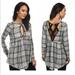 Free People Dresses | Free People Plaid Criss Cross Mini Tunic Dress | Color: Silver | Size: Xs