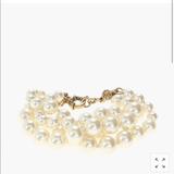 J. Crew Jewelry | J.Crew Pearl Twisted Hammock Bracelet | Color: Silver | Size: Os