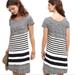 Anthropologie Dresses | Anthropologie Maeve Striped Scoop Neck Midi Dress | Color: Silver | Size: S