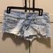 American Eagle Outfitters Shorts | Distressed Studded Jean Shorts | Color: Gray | Size: 2