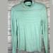 J. Crew Tops | J Crew Striped Turtleneck Long Sleeve Blouse M | Color: Silver/Green | Size: M