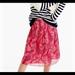 J. Crew Skirts | J.Crew Double Pleated Paisley Silk Skirt | Color: Red/Pink | Size: 0