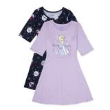 Disney Dresses | Disney Frozen Elsa Anna Cute Dresses | Color: White/Silver | Size: Various