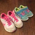 Nike Shoes | 2 Toddler Girls Nike Shoes Size 10&11 | Color: Cream/Pink | Size: 11g
