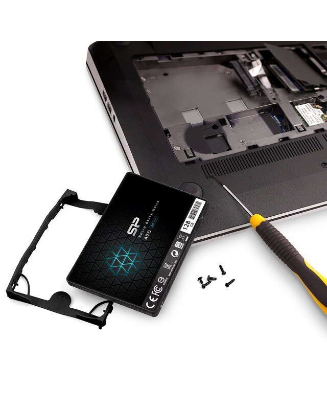 Silicon Power SSD 128 GB 2.5" SATAIII A55 7mm Full Cap Brue Solid State Disk Image