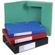 Exacompta 14000H 10x Archivbox Cartobox, flach geliefert Rücken 40mm aus Colorspan, mit 3 Klappen und Gummizug, 25x33cm für DIN A4 - Farben sortiert