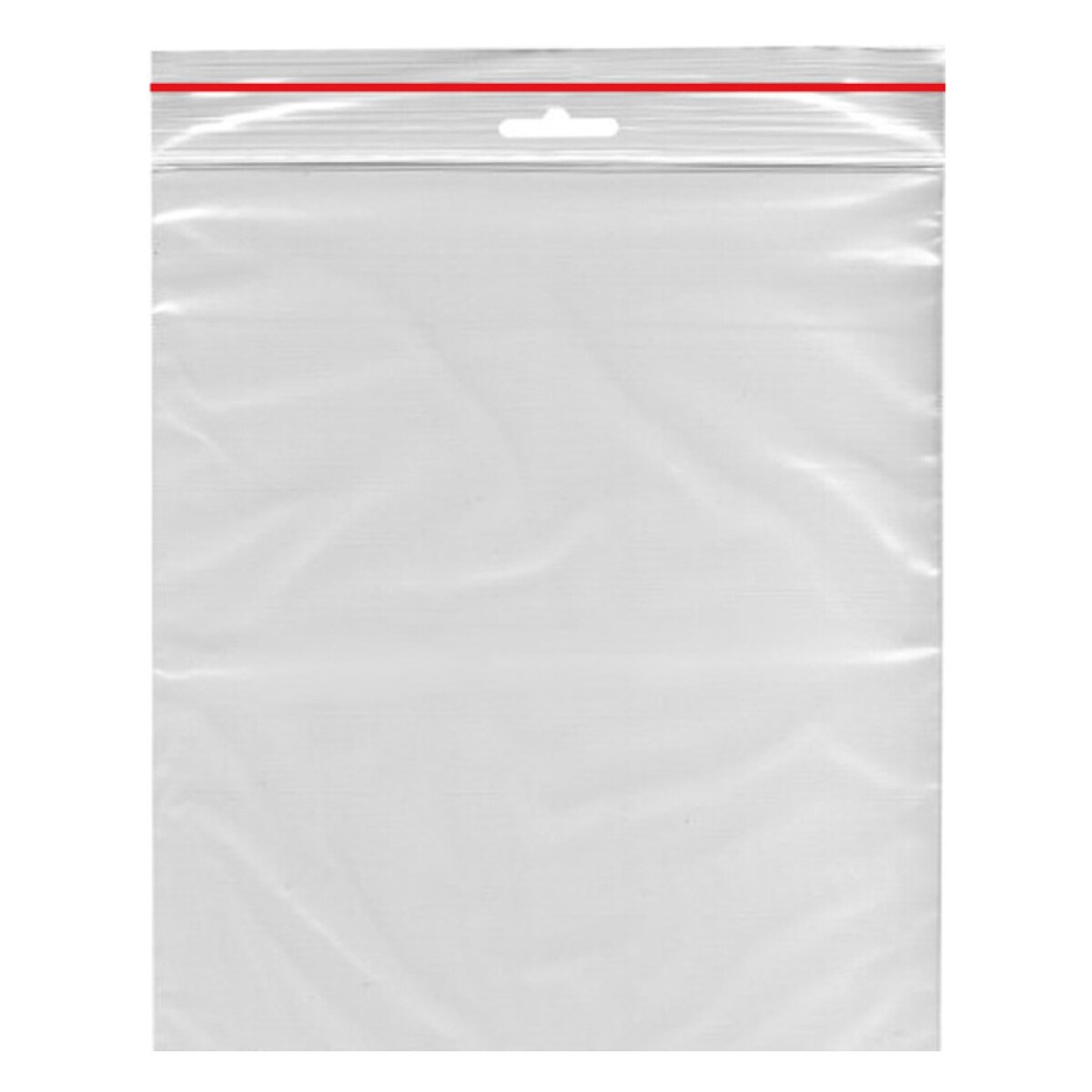 VEPATIM 1000x Druckverschlussbeutel 120 x 120 mm mit Eurolochung Farbstreifen rot Image