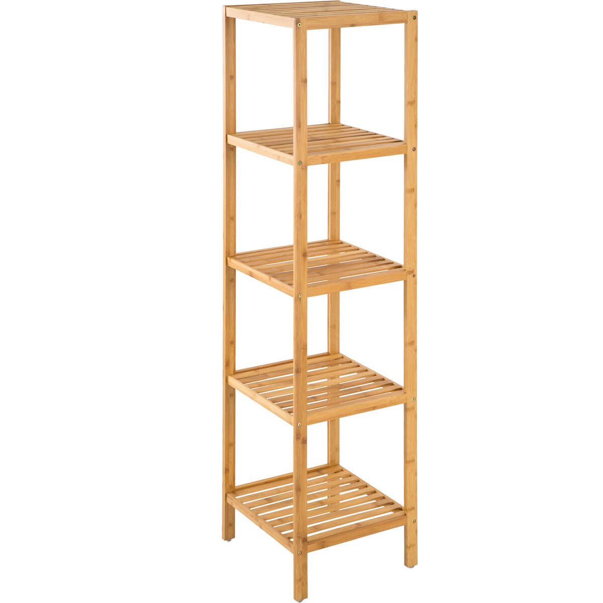 tectake Bambus Standregal 5 Böden 33x33x141cm Braun Image