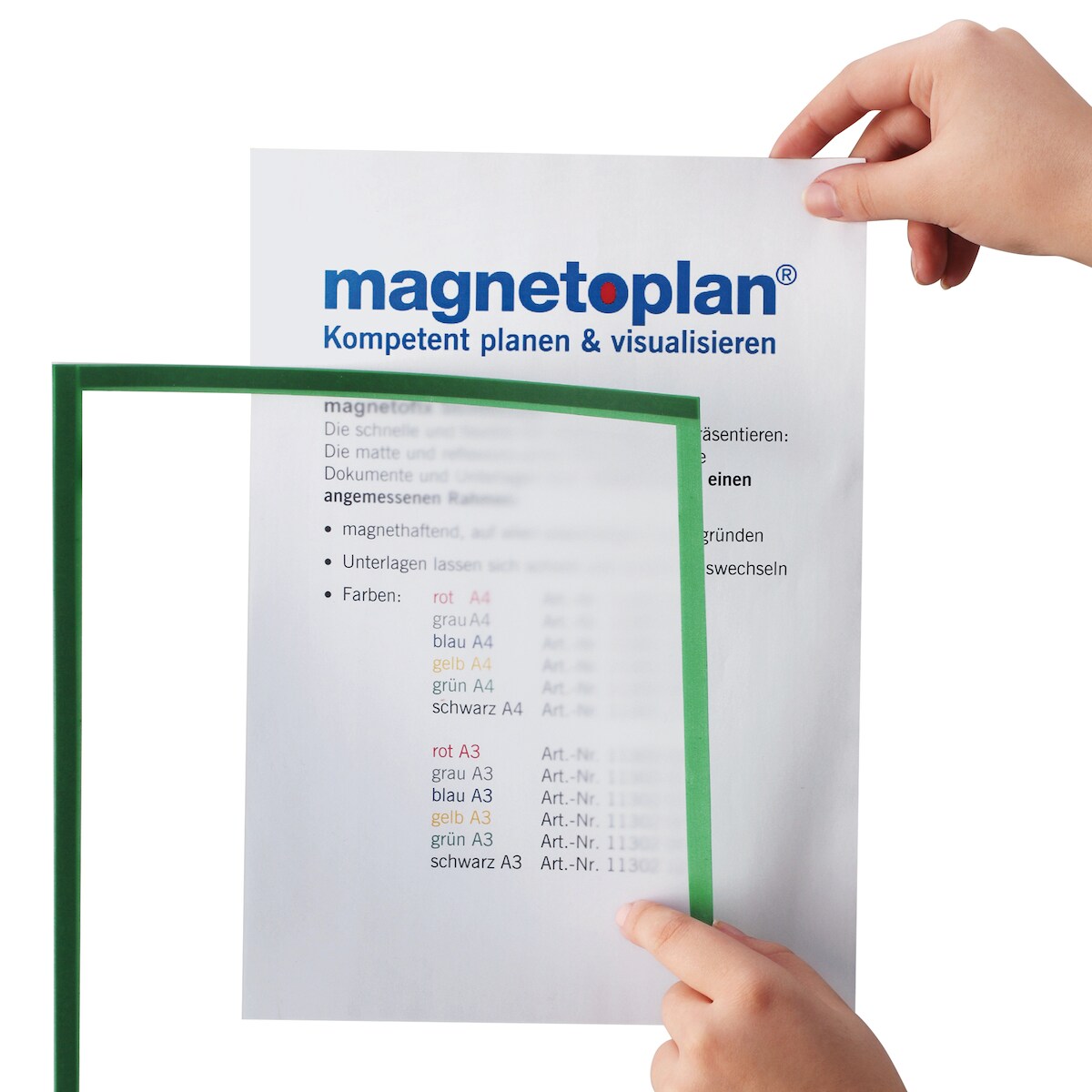 magnetoplan Magnetofix Sichtfenster schwarz DIN A4 5St Image