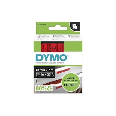 DYMO D1 Schriftbandkassette schwarz/rot, 19 mm x 7 m