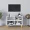 vidaXL Mobile TV con Gambe in Legno Massello Bianco 69,5x30x50 cm