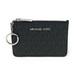 Michael Kors Accessories | Michael Kors Jet Set Travel Small Leather Top Zip Coin Pouch With Id | Color: Black/Silver | Size: Small