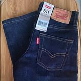 Levi's Bottoms | Classic Levi’s 511 Slim Dark Wash Jeans 5 Regular | Color: Blue/Tan | Size: Various
