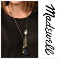 Madewell Jewelry | Madewell 1937 Retro Thread Tassel Necklace | Color: Black/Silver | Size: Os