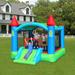 Action Air 10.4' x 12.8' Bounce House w/ Slide & Air Blower in Blue/Green/Red | 108 H x 124 W x 154 D in | Wayfair 9445