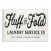 Stupell Industries Farmhouse Fluff & Fold Laundry Advertisement Rustic Pattern Oversized Black Framed Giclee Texturized Art By Lettered & Lined | Wayfair