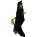 The Holiday Aisle® Witch on Broom Figurine Plastic in Black | 78 H x 38 W x 16 D in | Wayfair ADA0B8268AFB4FB893BFC0B60A13540A