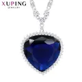 Xuping-Collier pendentif en forme de cœur pour femme bijoux à breloques zircon cubique synthétique