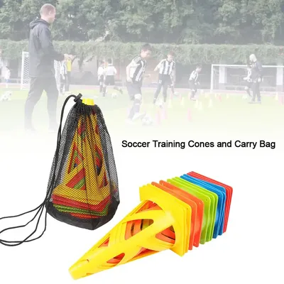 Cônes d'entraînement de football durables creux coupe-vent pliables cônes pour la sécurité