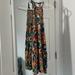 American Eagle Outfitters Dresses | American Eagle Floral Halter Dress | Color: Black | Size: Xs