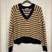 Madewell Sweaters | Cropped Striped Madewell Sweater | Color: Tan | Size: S