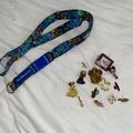 Disney Accessories | Disney Lanyard/// Pins | Color: White/Silver | Size: 2”3’ 2 Feet 3 Inches For The Lanyard