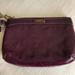 Coach Bags | Coach Burgundy Wristlet With Interior Pocket. | Color: Black | Size: Os