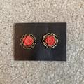 Free People Jewelry | Free People Flower Earrings | Color: Black | Size: Os