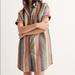 Madewell Dresses | Madewell Courier Shirtdress In Rainbow Stripe | Color: Brown/Tan | Size: M