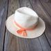 Anthropologie Accessories | Anthropologie Luca Trimmed Fedora | Color: White/Cream | Size: Os