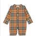 Burberry One Pieces | Burberry Romper Boys 6 Months | Color: Brown | Size: 6mb