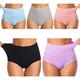 Women's Underwear Cotton High Waist Stretch Panties Soft Comfy Briefs Full Coverage Dual Band Panties for Ladies Multi Pack - - M-L