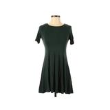 Forever 21 Casual Dress - A-Line: Green Solid Dresses - Women's Size X-Small
