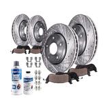 2008-2013 Nissan Rogue Front and Rear Brake Pad and Rotor Kit - Detroit Axle