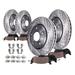 2008-2021 Toyota Sequoia Front and Rear Brake Pad and Rotor Kit - Detroit Axle