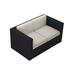 Wade Logan® Suffern Loveseat w/ Cushions Wicker/Rattan/Metal/Rust - Resistant Metal in Gray | 32.25 H x 63 W x 34.75 D in | Outdoor Furniture | Wayfair
