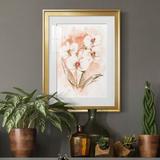 Red Barrel Studio® White & Coral Orchid I - Picture Frame Painting on Canvas in Black/Blue/Green | 22.5 H x 30.5 W x 1.5 D in | Wayfair