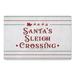 White 27 x 18 x 1 in Kitchen Mat - The Holiday Aisle® Deges Santas Sleigh Crossing Kitchen Mat | 27 H x 18 W x 1 D in | Wayfair