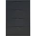Interion 4-Drawer Vertical Filing Cabinet Metal/Steel in Black | 52 H x 36 W x 18 D in | Wayfair 252470BK