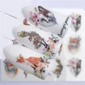 autocollant ongle Autocollants pour ongles en forme d'élan deco ongles nail art stickers ongles