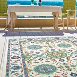 Sunice Traditional Oriental Floral Pattern Indoor/ Outdoor Area Rug