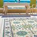 Sunice Traditional Oriental Floral Pattern Indoor/ Outdoor Area Rug