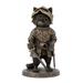 Sir Laveur Raccoon Man At Arms Animal Knight Bronze Resin Statue - 5.25 X 3 X 3 inches